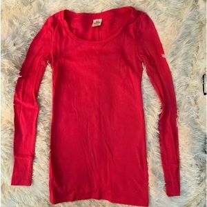 SOLD Victoria’s Secret PINK solid magenta long sleeve thermal sz XS